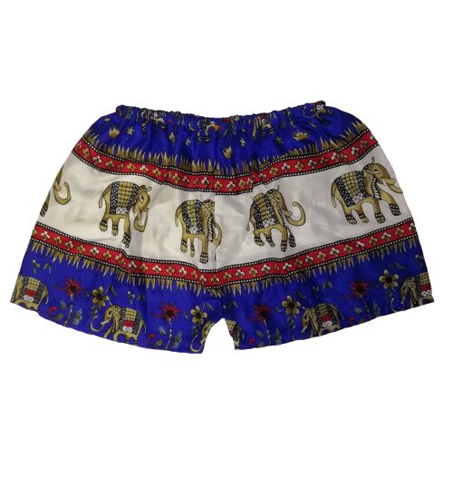 Bohotusk Royal Blue Thani Print Harem Shorts , Small / Medium (Size 8 - 12)