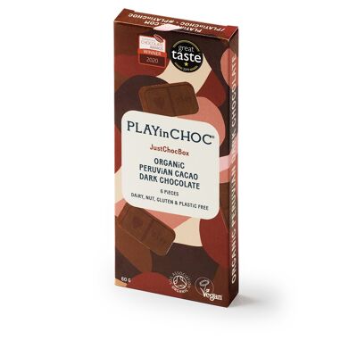 JustChoc Box Cioccolato Fondente Cacao Peruviano Biologico 60g