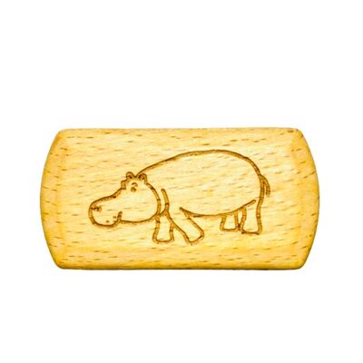 Children's nail brush with different motifs to choose from - hippopotamus - not available