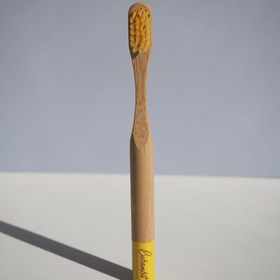 KIDS bamboo toothbrush - yellow