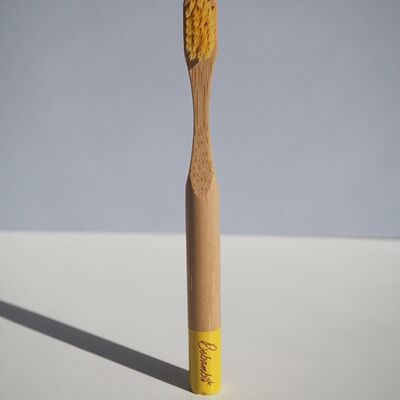 Brosse à dents en bambou KIDS - jaune
