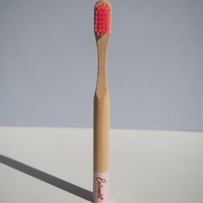 Brosse à dents en bambou KIDS - rose