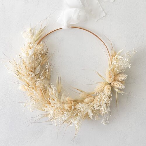 everlasting dried flower wreath HEATHER