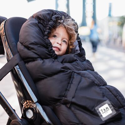 Decke 212 Evolution Evolution Fußsack: Verstellbar und vielseitig für Babys, Wärmeschutz und wasserabweisend – Ideal für Kinderwagen und Autositz – – Schwarz
