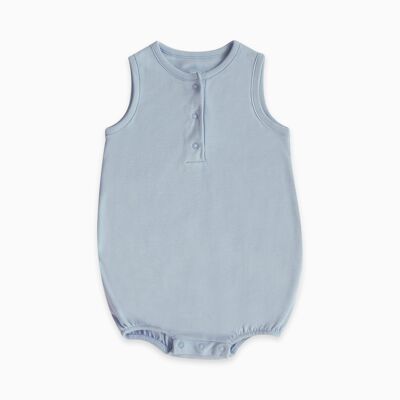 Organic Pima Cotton Romper - Sky Blue