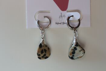 Boucles d'oreilles en pierres précieuses - Natural Blooming | jaspe dalmatien