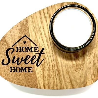 Tealight holder made of OAK "Home Sweet Home"