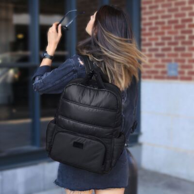 7AM BK718 Changing Backpack: Light and Versatile, Inspired by Brooklyn, the Heart of Diversity - Black