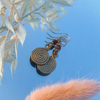 Spiral Circle - Drop - Earrings