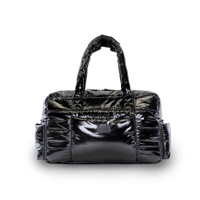 SoHo Diaper Satchel 7AM Changing Bag: Versatile, Elegant and Light - Ideal for City and Travel - Black Polar