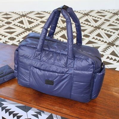 SoHo Satchel 7AM Changing Bag: Light and Spacious, Ideal for City and Travel, with Accessories Included - Navy