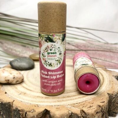 Balsamo labbra colorato naturale con Argan
e Olio di Avocado 10mg - Rosa luccicante