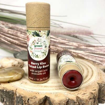 Natural Tinted Lip Balm with Argan
and Avocado Oil 10mg - Berry Kiss