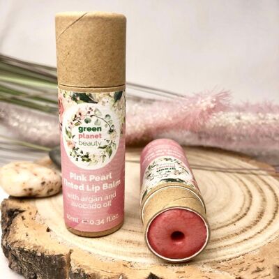 Balsamo labbra colorato naturale con Argan
e Olio di Avocado 10mg - Perla Rosa