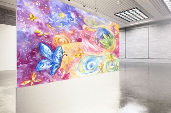 Fée et papillons papier peint mural Art mural Peel & Stick décor auto-adhésif texturé grand mur Art Print 10