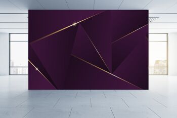 Triangles violets 3D papier peint mural Art mural Peel & Stick décor auto-adhésif texturé grand mur Art Print 2