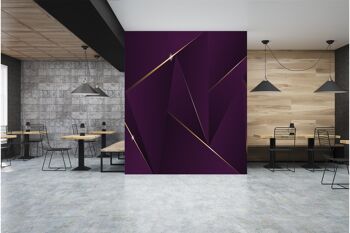 Triangles violets 3D papier peint mural Art mural Peel & Stick décor auto-adhésif texturé grand mur Art Print 9