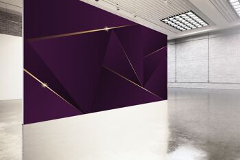 Triangles violets 3D papier peint mural Art mural Peel & Stick décor auto-adhésif texturé grand mur Art Print 10