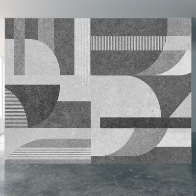 Carta da parati con design grigio Carta da parati Wall Art Peel & Stick Decorazione autoadesiva Testurizzata Large Wall Art Print