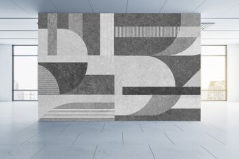 Gris Design Papier Peint Papier Peint Mur Art Peel & Stick Décor Auto-Adhésif Texturé Grand Mur Art Print 2