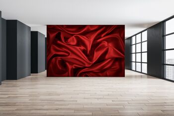 Rouge Satin Fond Papier Peint Papier Peint Mur Art Peel & Stick Auto-Adhésif Décor Texturé Grand Mur Art Print 4