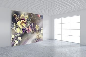 Floral Bouqet Wall Mural Papier Peint Wall Art Peel & Stick Décor Auto-Adhésif Texturé Grand Mur Art Print 8