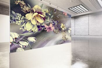 Floral Bouqet Wall Mural Papier Peint Wall Art Peel & Stick Décor Auto-Adhésif Texturé Grand Mur Art Print 10