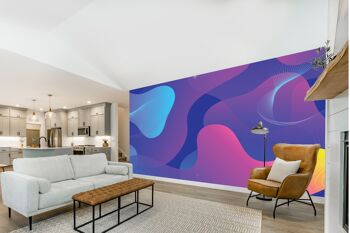 Abstrait multicolore papier peint mural Art mural Peel & Stick décor auto-adhésif texturé grand mur Art Print 3