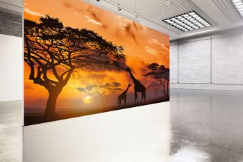 Affrican girafe scène murale papier peint Art mural Peel & Stick décor auto-adhésif texturé grand mur Art Print 10