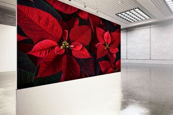 Poinsettia Plante Feuilles Murale Papier Peint Mur Art Peel & Stick Auto-Adhésif Décor Texturé Grand Mur Art Print 10