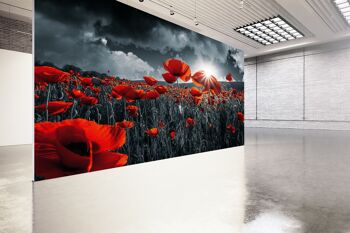 Coquelicots rouges dans le champ papier peint mural Art mural Peel & Stick décor auto-adhésif texturé grand mur Art Print 10