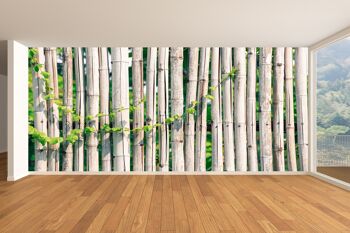Bambou Fance Fond Papier Peint Papier Peint Mur Art Peel & Stick Auto-Adhésif Décor Texturé Grand Mur Art Print 7