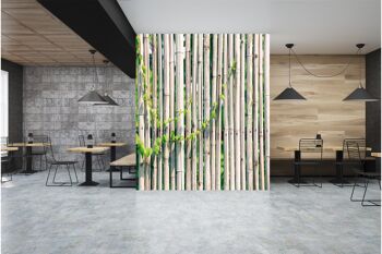 Bambou Fance Fond Papier Peint Papier Peint Mur Art Peel & Stick Auto-Adhésif Décor Texturé Grand Mur Art Print 9