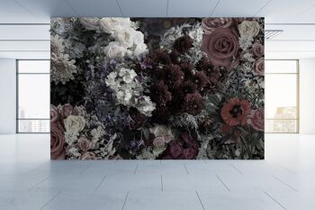 Dark Florals Wall Mural Wallpaper Wall Art Peel & Stick Décor auto-adhésif Texturé Grand mur Art Print 2