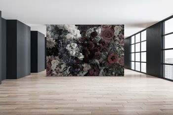 Dark Florals Wall Mural Wallpaper Wall Art Peel & Stick Décor auto-adhésif Texturé Grand mur Art Print 4