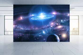 Galaxie dans l'espace profond papier peint mural Art mural Peel & Stick décor auto-adhésif texturé grand mur Art impression 1 2