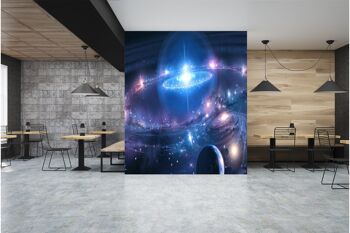 Galaxie dans l'espace profond papier peint mural Art mural Peel & Stick décor auto-adhésif texturé grand mur Art impression 1 9