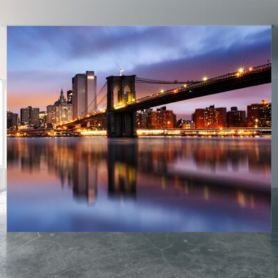 Sunrise in New York City Wall Mural Wallpaper Wall Art Peel & Stick Self Adhesive Decor Textured Large Wall Art Print