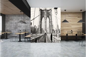 Vintage Photo de Brooklin Bridge murale papier peint Wall Art Peel & Stick décor auto-adhésif texturé grand mur Art Print 9