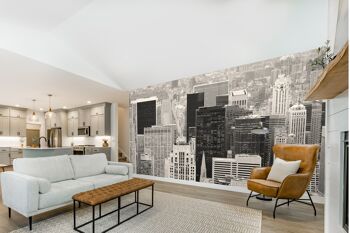 Manhattan Street Wall Mural Papier Peint Art Mural Peel & Stick Décor Auto-Adhésif Texturé Grand Mur Art Print 3