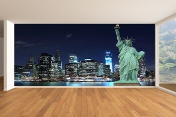 La Statue de la liberté la nuit papier peint mural Art mural Peel & Stick décor auto-adhésif texturé grand mur Art Print 7