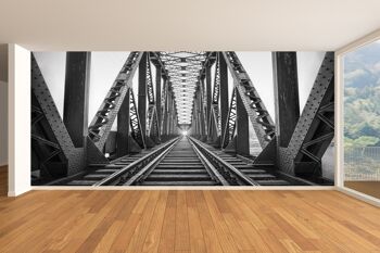 Vieux pont de chemin de fer papier peint mural Art mural Peel & Stick décor auto-adhésif texturé grand mur Art Print 7