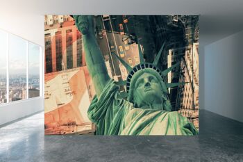 États-Unis d'Amérique Collage Papier Peint Papier Peint Mur Art Peel & Stick Décor Auto-Adhésif Texturé Grand Mur Art Print 1