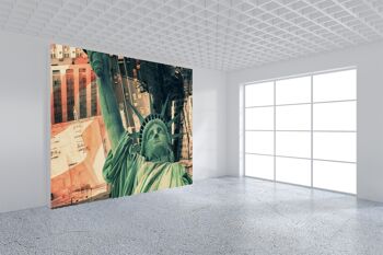 États-Unis d'Amérique Collage Papier Peint Papier Peint Mur Art Peel & Stick Décor Auto-Adhésif Texturé Grand Mur Art Print 8