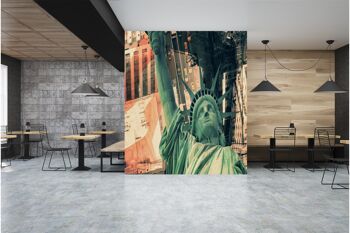 États-Unis d'Amérique Collage Papier Peint Papier Peint Mur Art Peel & Stick Décor Auto-Adhésif Texturé Grand Mur Art Print 9