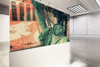 États-Unis d'Amérique Collage Papier Peint Papier Peint Mur Art Peel & Stick Décor Auto-Adhésif Texturé Grand Mur Art Print 10