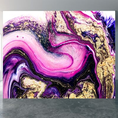 Motif de tourbillon violet papier peint mural Art mural Peel & Stick décor auto-adhésif texturé grand mur Art Print