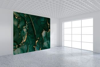Or et vert abstrait marbre papier peint mural Art mural Peel & Stick décor auto-adhésif texturé grand mur Art Print 8