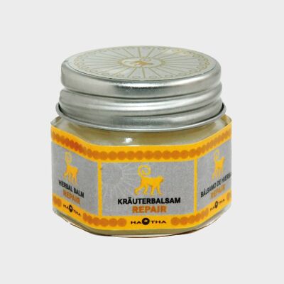 Bálsamo herbal orgánico REPARADOR en un vaso de 18ml