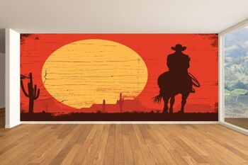 Vieux bateau au coucher du soleil sur la mer murale papier peint Wall Art Peel & Stick auto adhésif Decor texturé grand mur Art Print 7